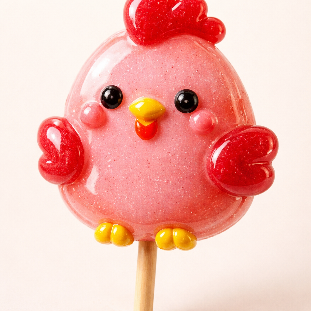 Strawberry Delight ChickPop lollipop