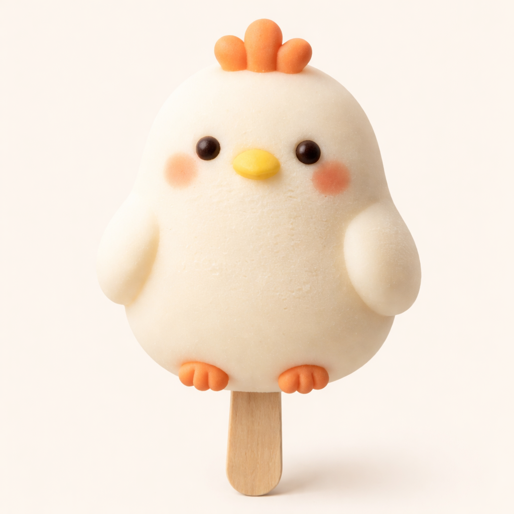 Vanilla Cloud ChickPop ice cream