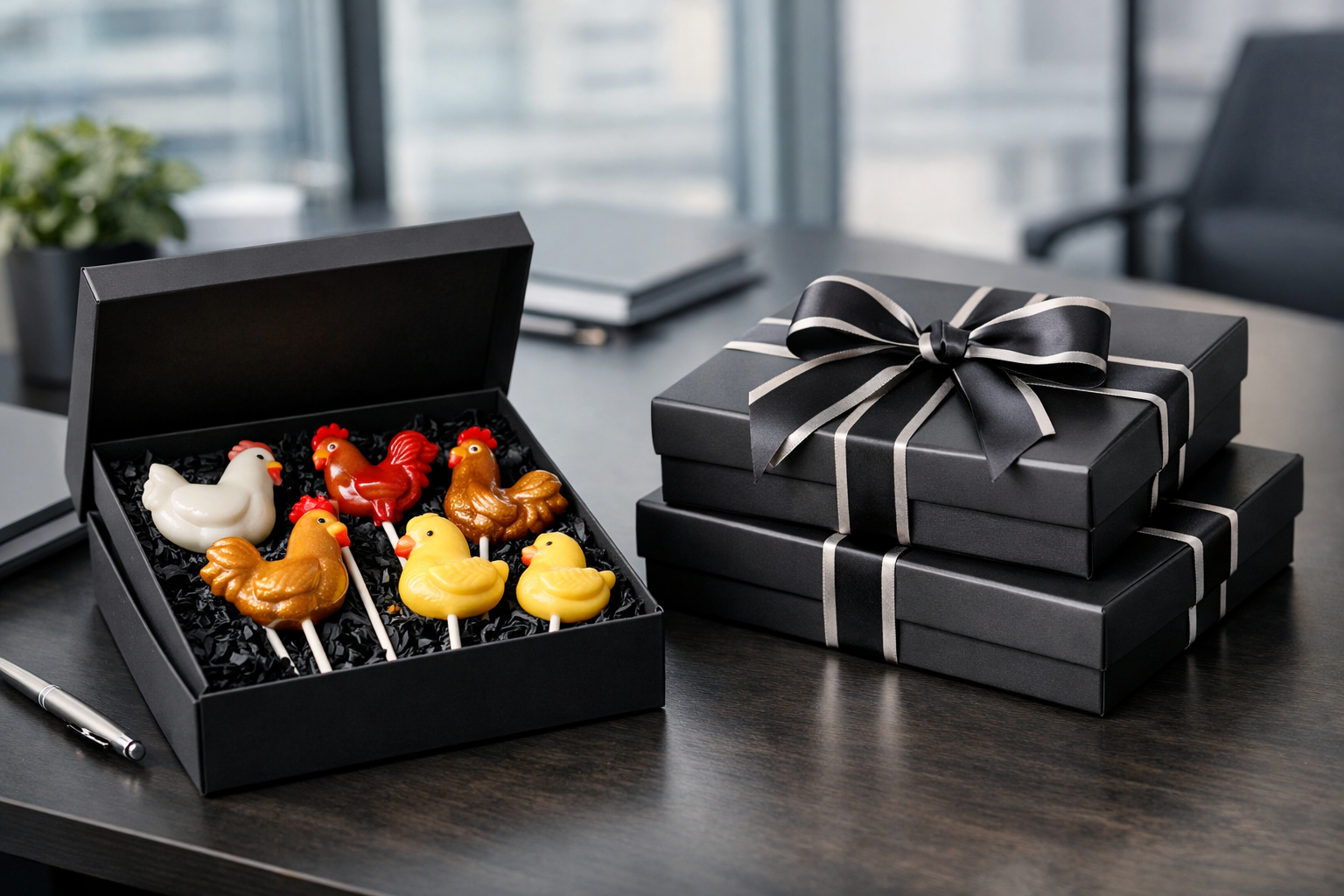 ChickPops corporate gift packages with custom branding